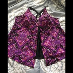 Catherine’s swim tankini top nwot size 24w